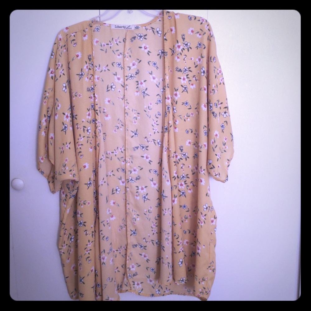 Yellow floral kimono